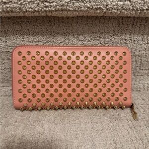 Christian Louboutin spiked zip wallet